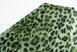 European And American Spring New Fashion Elegant V Neck Long Sleeve Animal Pattern Green Waist Dress For Women - Livefree
