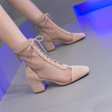 Summer Long Sandal Boots Women's Chunky Heel - Livefree