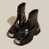 Women's Retro Mechanical Style Ankle Boots - Livefree