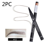 Microblading Eyebrow Pencil Waterproof Fork Tip Tattoo Pen Tinted Fine Sketch Eye Brow Pencils Long Lasting Eyebrows - Livefree
