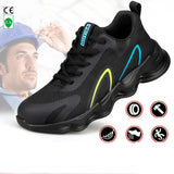 Steel Toe Shoes For Men Work Safety Shoes Nonslip Indestructible Sneakers - Livefree