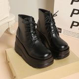 Small Height-increasing Martain Boots Women's High Heel British Style - Livefree