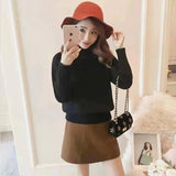 White Turtleneck Sweater Women's Pullover - Livefree