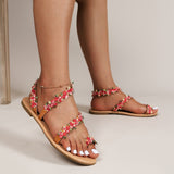 Plus Size Toe Covering Flower Beach Shoes Women - Livefree