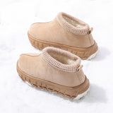 Winter Snow Boots With Anti-slip Tire-sole Design Fashion Outdoor Warm Suede Ankle Boot For Women Shoes - Livefree