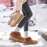Winter Snow Boots With Anti-slip Tire-sole Design Fashion Outdoor Warm Suede Ankle Boot For Women Shoes - Livefree