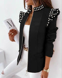 Check Leopard Print Zip Ruffle Shoulder Jacket - Livefree