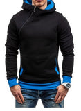 Brand Hoodie Oblique Zipper Solid Color Hoodies Men Fashion Tracksuit Male Sweatshirt Hoody Mens - Livefree