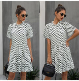 Summer Fashion Polka Dot Occidental Style Womens Dress - Livefree