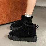 Winter Fleece-lined Thick Suede All-match Northeast Short Cotton Shoes - Livefree