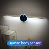 Smart Cabinet Light Clock Timing Sensor Light Removable LED Wardrobe Light Manual Sweep Switch Light - Livefree