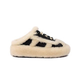 Outerwear Lamb Wool Thick Sole Half Slippers Women - Livefree