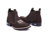 Vintage Suede Flat Heel Round Toe Martin Boots Men - Livefree