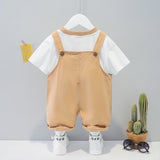 Children's Clothing Men And Women Baby Summer Cartoon Short-sleeved Overalls - Livefree