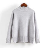 White Turtleneck Sweater Women's Pullover - Livefree