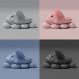 Winter Shark Slippers Detachable Warm Fuzzy Slippers Bedroom House Shoes Women - Livefree