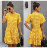 Summer Fashion Polka Dot Occidental Style Womens Dress - Livefree