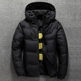 Winter Warm Men Jacket Coat Casual Autumn Stand Collar Puffer Thick Hat White Duck Parka Male Men's Winter Down Jacket With Hood - Livefree