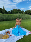 A-line circle skirt short bridal dress in white — GLOWSYOU wedding reception dress