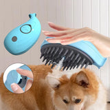 Dog Cat Steam Hair Brush Electric Spray Comb Whale Shape 3 In1 Dog Steamer Massager Pet Grooming Removing Tangled and Loose Hair - Livefree