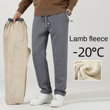 Winter Cashmere Pants Men's Fleece Warm Thick Casual Sports Pants High Quality Fashion Drawstring Large Size Jogger Pants L-8Xl - Livefree
