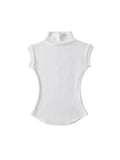 Women Summer Sexy Turtleneck Sleeveless T-Shirts Tops Solid Slim Fit Pullovers Causal Tees Shirts Female Streetwear Basics Tees - Livefree