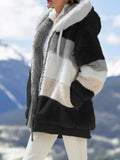Winter Fashion Women's Coat New Casual Hooded Zipper Ladies Clothes Cashmere Women Jacket Stitching Plaid Ladies Coats - Livefree