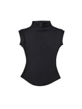 Women Summer Sexy Turtleneck Sleeveless T-Shirts Tops Solid Slim Fit Pullovers Causal Tees Shirts Female Streetwear Basics Tees - Livefree