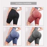 Women Butt Lifting Yoga Shorts Elastic Workout High Waist Tummy Control Ruched Booty Pants Seamless Gym Compression Tights - Livefree