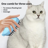 Dog Cat Steam Hair Brush Electric Spray Comb Whale Shape 3 In1 Dog Steamer Massager Pet Grooming Removing Tangled and Loose Hair - Livefree
