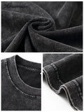 Hirsionsan Acid Washed T Shirt Women Vintage Cotton T-shirts Streetwear Soft Mineral Tees Girl Loose Luxury Brand Tops Y2k - Livefree
