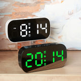 Led Digital Alarm Clock 5 Levels Adjustable Brightness Mirror Home Decor - Livefree