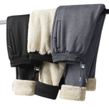 Winter Cashmere Pants Men's Fleece Warm Thick Casual Sports Pants High Quality Fashion Drawstring Large Size Jogger Pants L-8Xl - Livefree