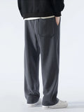 Winter Thick Fleece Warm Sweatpants Men Streetwear Wide-Leg Straight Loose Track Pants Male Casual Thermal Velvet Trousers - Livefree