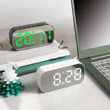 Led Digital Alarm Clock 5 Levels Adjustable Brightness Mirror Home Decor - Livefree