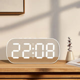 Led Digital Alarm Clock 5 Levels Adjustable Brightness Mirror Home Decor - Livefree