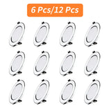 6/12pcs Led Downlight 5W 9W 12W 15W 110V/220V Ceiling Lamp Recessed Down Light Round Led Panel Light 3 color Dimmable Spotlight