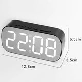 Led Digital Alarm Clock 5 Levels Adjustable Brightness Mirror Home Decor - Livefree