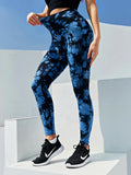 CHRLEISURE Tie Dye Push Up High Waist Leggings Stretch Athletic Women Sexy Pants Casual Seamless Gym Knitting Leggings Femme - Livefree