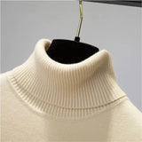 Turtleneck Winter Sweater Women Elegant Thicken Velvet Lined Warm Sueter Knitted Pullover Slim Tops Jersey Knitwear Jumper New - Livefree