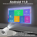 Magcubic Projector Hy300 4K Android 11 Dual Wifi6 200 ANSI Allwinner H713 BT5.0 1080P 1280*720P Home Cinema Outdoor Projetor - Livefree