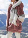 Winter Fashion Women's Coat New Casual Hooded Zipper Ladies Clothes Cashmere Women Jacket Stitching Plaid Ladies Coats - Livefree