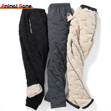 Winter Lambswool Warm Thicken Sweatpants Men Fashion Joggers Water Proof Casual Pants Men Plus Fleece OverSize Trousers - Livefree