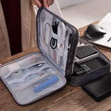 Electronics Organizer Travel Cable Organizer Bag Waterproof Portable Digital Storage Bag Electronic Accessories Case Cable Charger Organizer Case Multifunctional Waterproof Storage Bag - Livefree