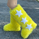 European And American Flat Heel High-top Warm Winter Long Tube Fur Boots - Livefree