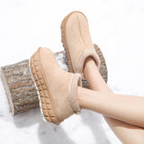 Winter Snow Boots With Anti-slip Tire-sole Design Fashion Outdoor Warm Suede Ankle Boot For Women Shoes - Livefree