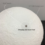 LED Night Lights Moon Lamp 3D Print Moonlight Timeable Dimmable Rechargeable Bedside Table Desk Lamp Children's Leds Night Light - Livefree