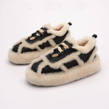 Outerwear Lamb Wool Thick Sole Half Slippers Women - Livefree