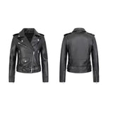 Women's Faux Leather Retro Biker's Leather Coat - Livefree