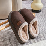 Velvet Thermal Non-slip Lambswool Cotton Slippers - Livefree